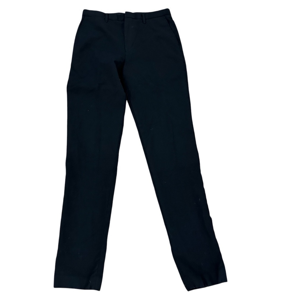 UNIQLO +J Wool Women’s Black Straight Leg Basic Cut Pants Size 4 GUC